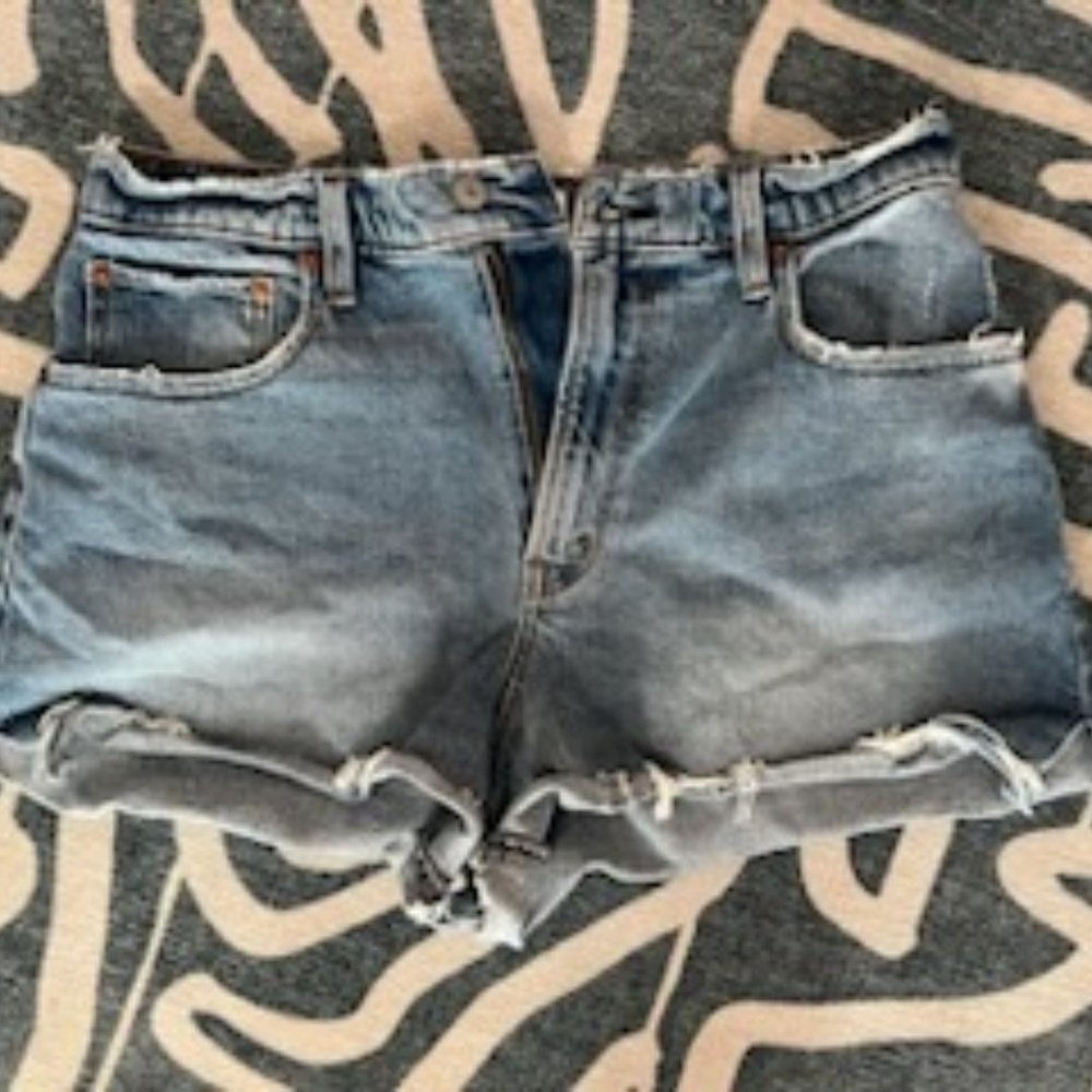 Abercrombie & Fitch Light Blue Denim Jean Shorts